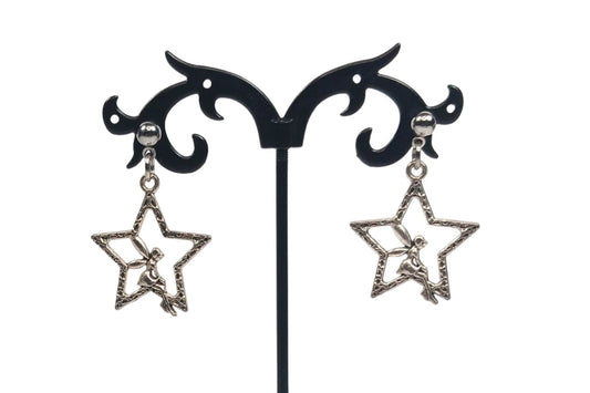 Fairy On A Star Dangling Earrings