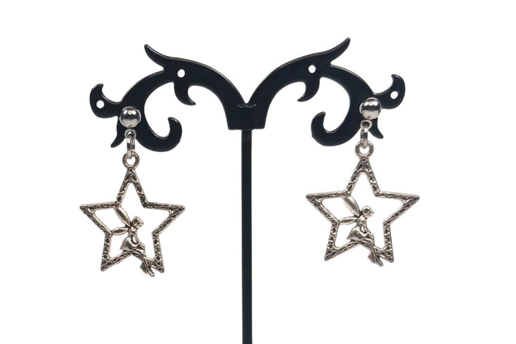 Fairy On A Star Dangling Earrings