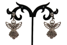 Load image into Gallery viewer, Dangling Silver Angel Earrings-Angel Valentine Earrings
