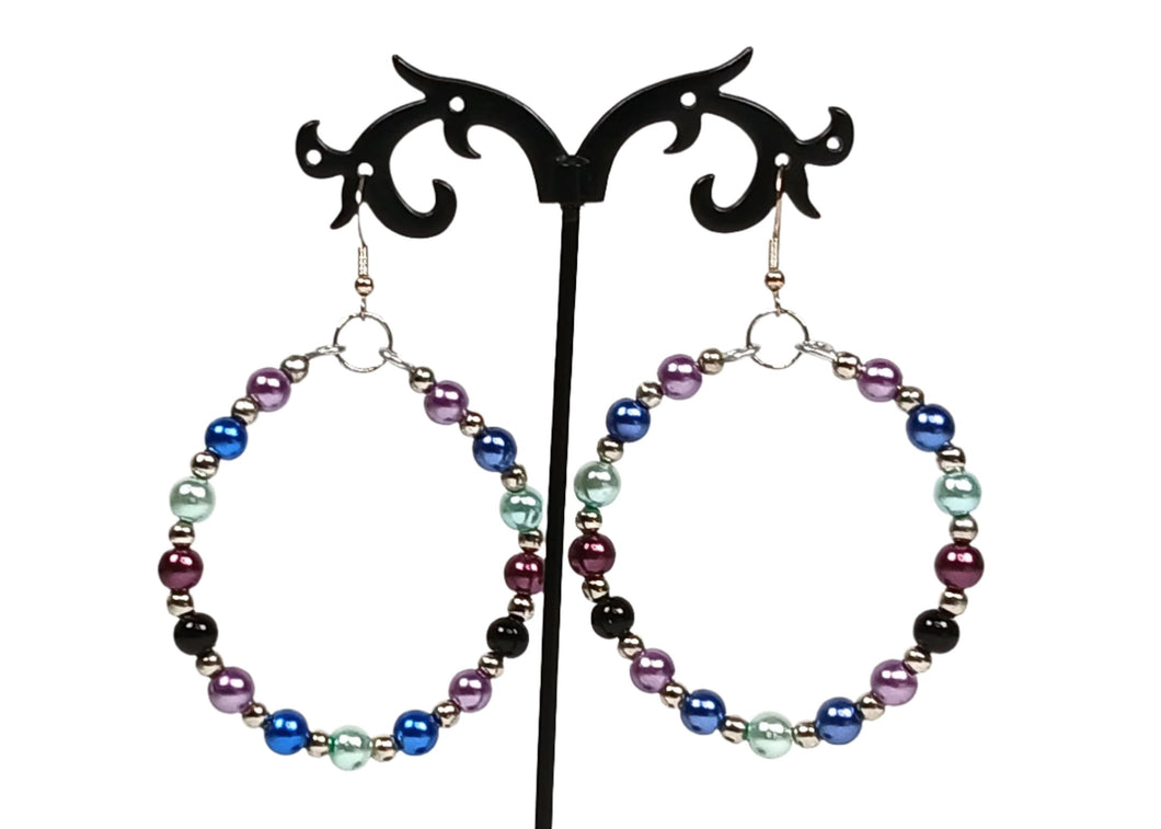 Colorful Hoop Aluminum Wire Earrings-Big Hoop Earrings