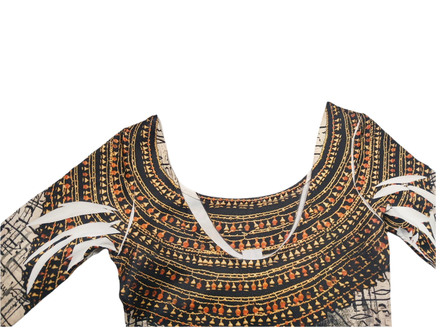 Egyptian Print Body Dress | Used Dress