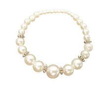 Afbeelding in Gallery-weergave laden, White Pearl Stretch Bracelet-Satin White Pearl Women&#39;s Bracelet
