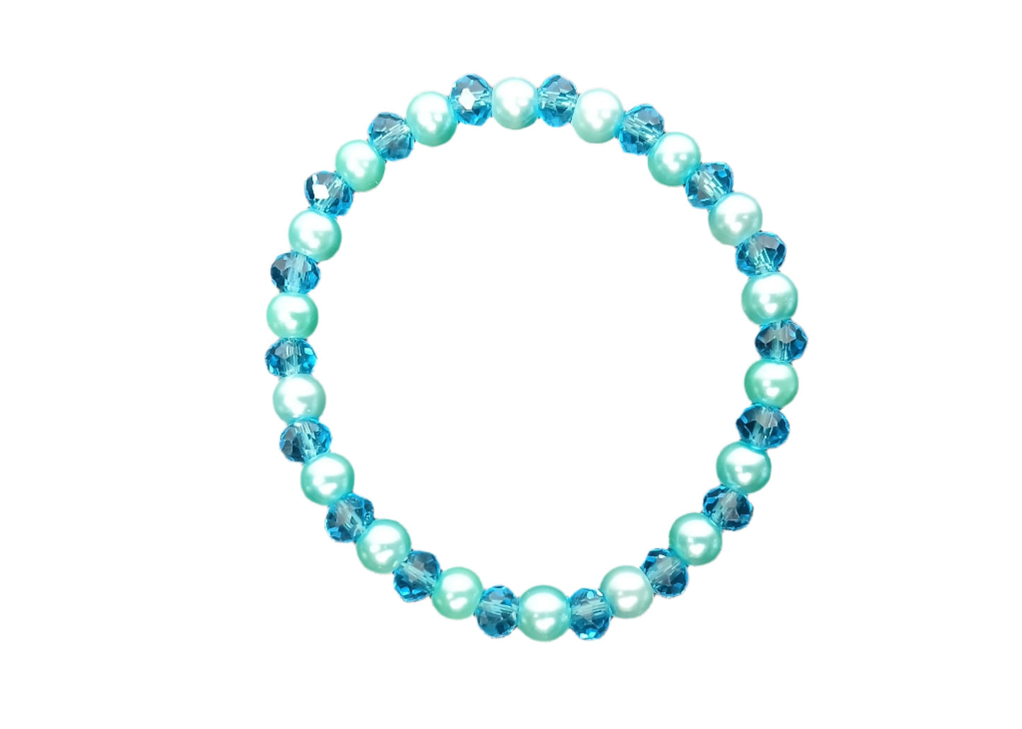 Blue Briolette Beaded Bracelet-Green Briolette Beaded Women's Bracelet