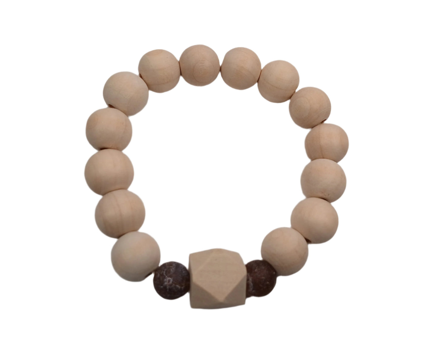 Chunky Wood Bead Women's Bracelet