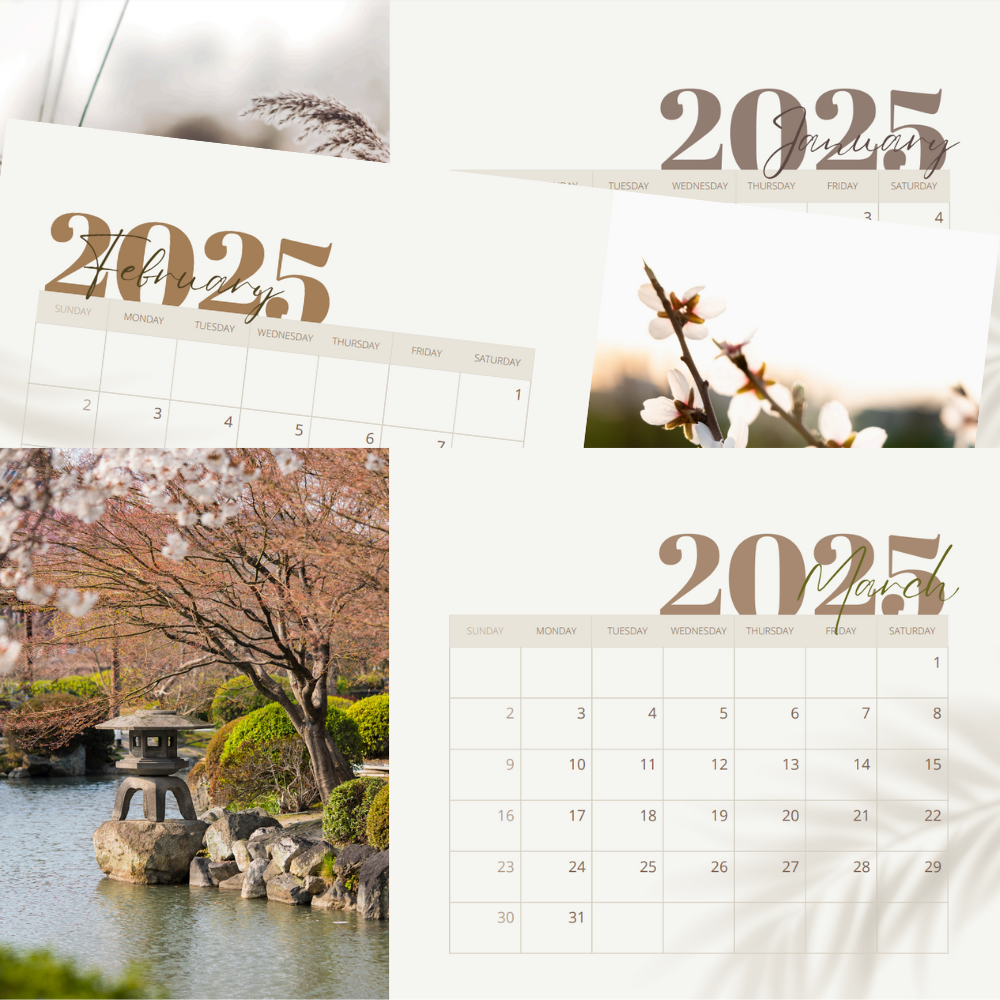 Floral 2025 Calendar PDF Download