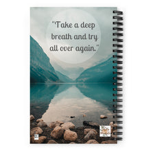 Load image into Gallery viewer, Take A Deep Breath Spiral Notebook | Dotted Pages Notebook | Spiral Notebook Journal
