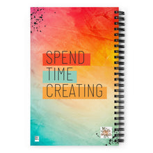 Load image into Gallery viewer, Spend Time Creating Spiral Notebook | Dotted Pages Notebook | Spiral Notebook Journal
