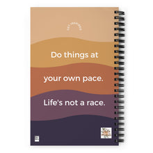 Load image into Gallery viewer, Life&#39;s Not A Race Spiral Notebook | Dotted Pages Notebook | Spiral Notebook Journal
