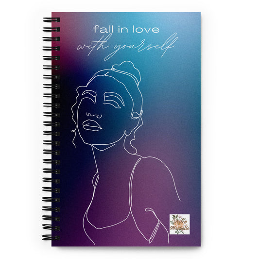 Fall In Love With Yourself Spiral Notebook & Journal with Dotted Pages