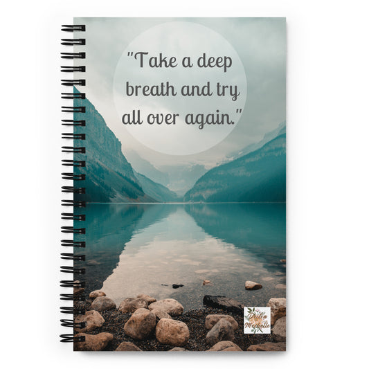 Take A Deep Breath Spiral Notebook | Dotted Pages Notebook | Spiral Notebook Journal