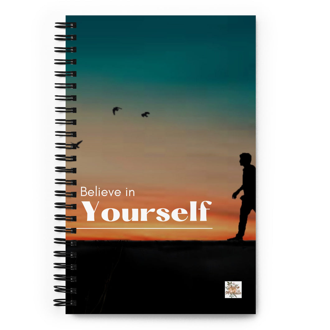 Believe In Yourself Spiral Notebook | Dotted Pages Notebook | Spiral Notebook Journal