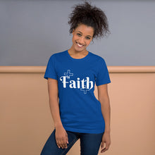 Charger l&#39;image dans la galerie, Faith Christian Unisex T-Shirt | Cotton T Shirt - White Print | 8 Colors
