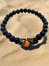 Cargar imagen en el visor de la galería, Black Onyx and Chakra Crown Bracelet-Chakra Bracelet-Unisex Bracelet
