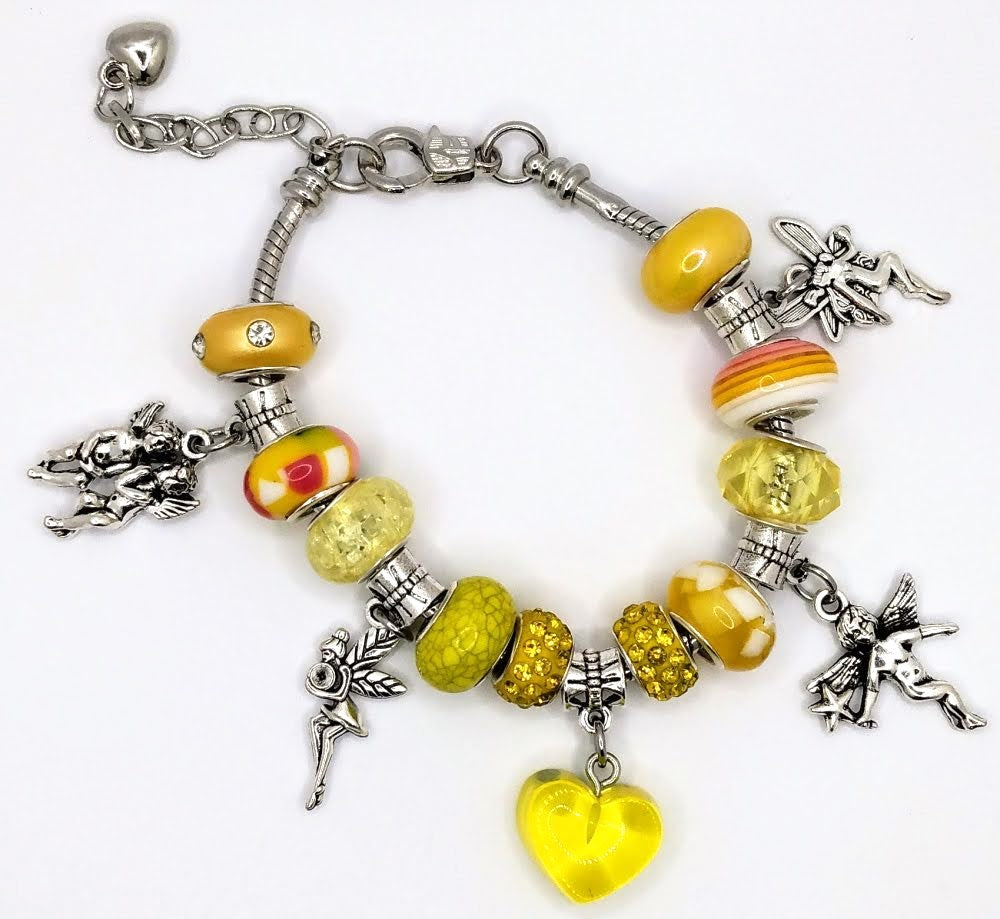 European Style Charm Bead Women's Bracelet-Valentine Bracelet With Heart