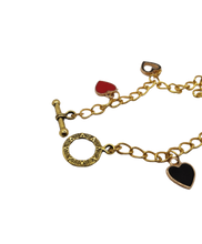 Cargar imagen en el visor de la galería, Heart Link Charm Bracelet-Valentines Day Charm Bracelet
