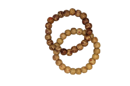 Natural Painted Wood Bead Bracelet-Wood Bead Unisex Bracelet