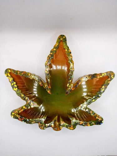 DeFit Designs Ashtrays Multicolor Weed Smokers Ashtray-Weed Leaf Ashtray-Marijuana Ashtray