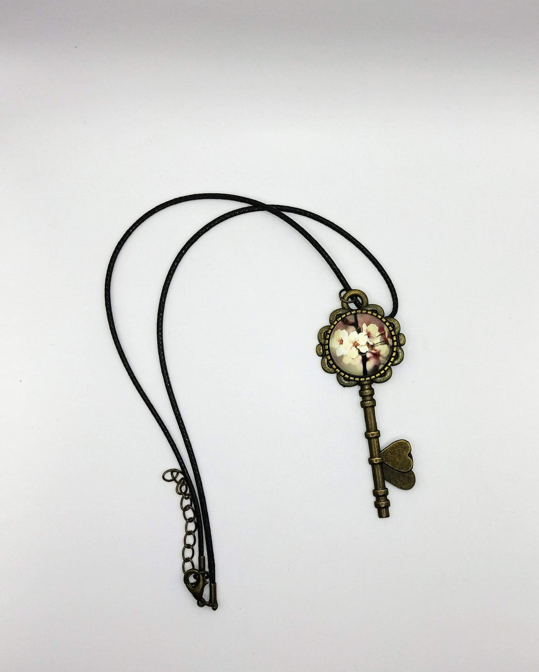 DeFit Designs Blossom Tree Of Life Cabochon Key Necklace-Bronze Key Necklace