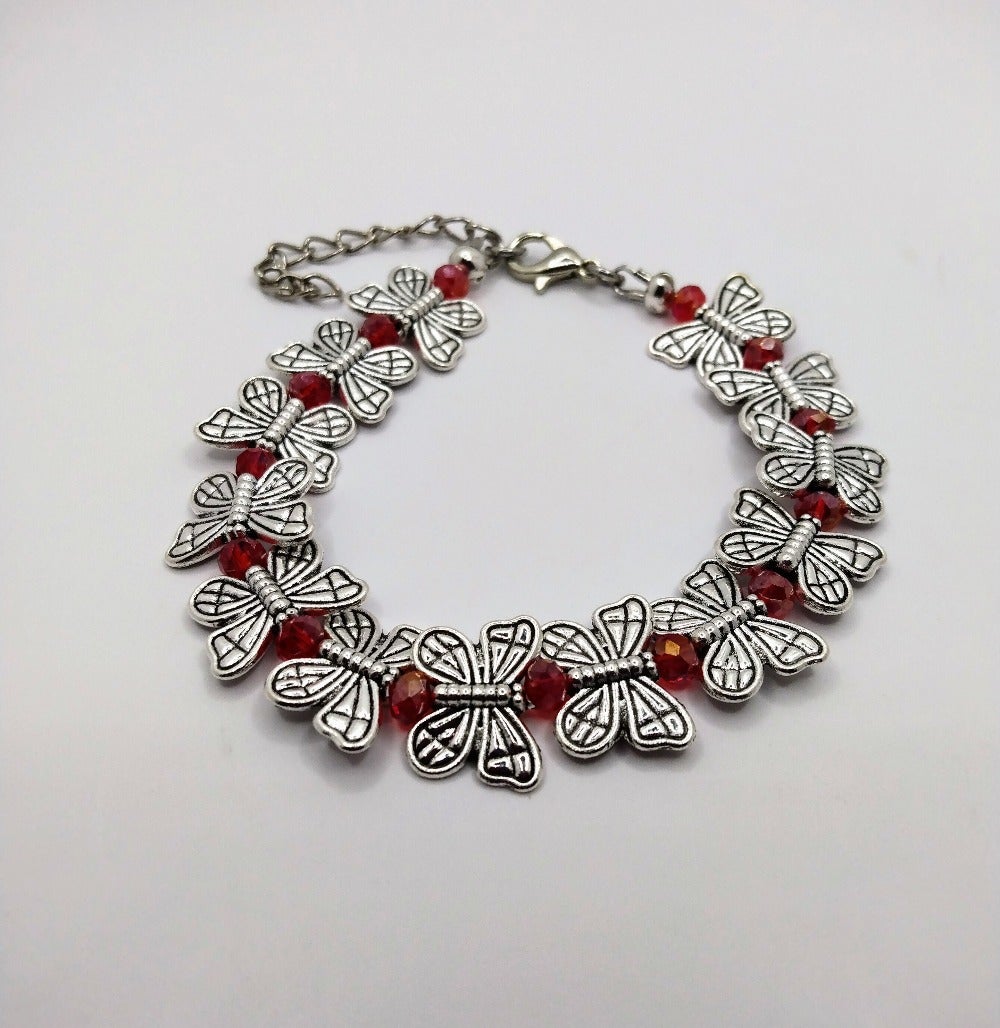 DeFit Designs BRACELET Butterfly Charm Bracelet-Butterfly Bracelet Silver