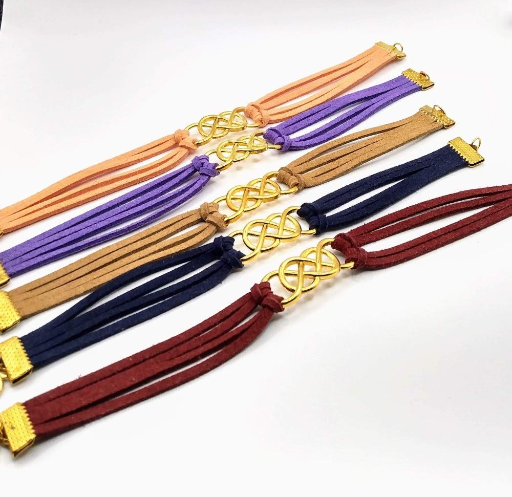 DeFit Designs BRACELET Faux Suede Leather Infinity Bracelet