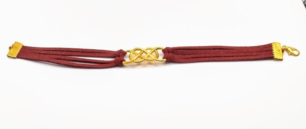 DeFit Designs BRACELET Faux Suede Leather Infinity Bracelet