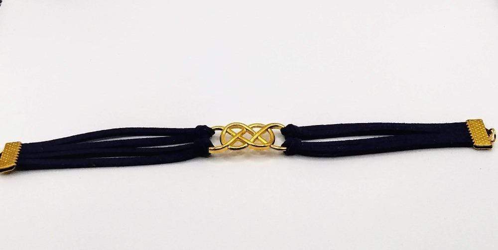 DeFit Designs BRACELET Faux Suede Leather Infinity Bracelet