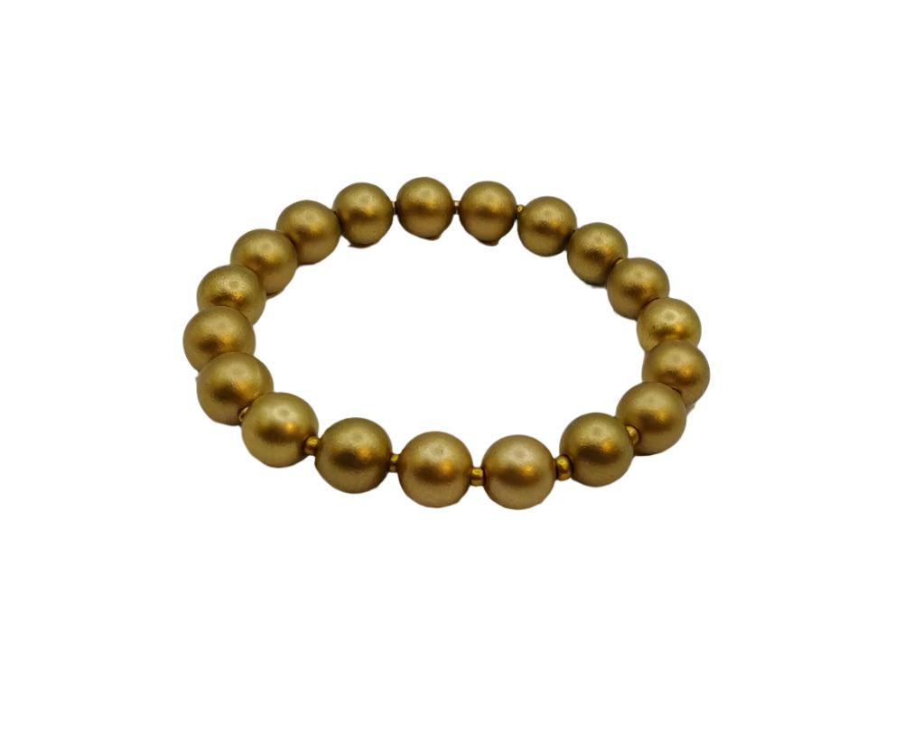 DeFit Designs BRACELET Gold Stretch Beaded Bracelet-Gold Filled Beaded Bracelet