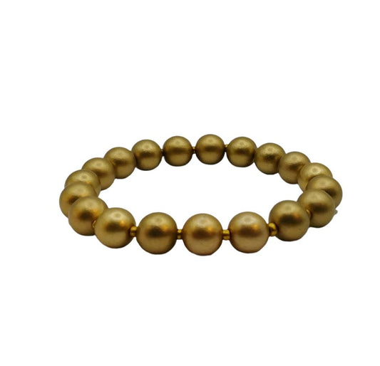 DeFit Designs BRACELET Gold Stretch Beaded Bracelet-Gold Filled Beaded Bracelet