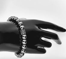 Load image into Gallery viewer, DeFit Designs BRACELET Natural Hematite Gemstone Bracelet With Charm-Hematite Bracelet-3 Var
