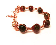 Load image into Gallery viewer, DeFit Designs BRACELET Pink And Green Wire Wrapped Bracelet-Copper Wire Wrapped Bracelet
