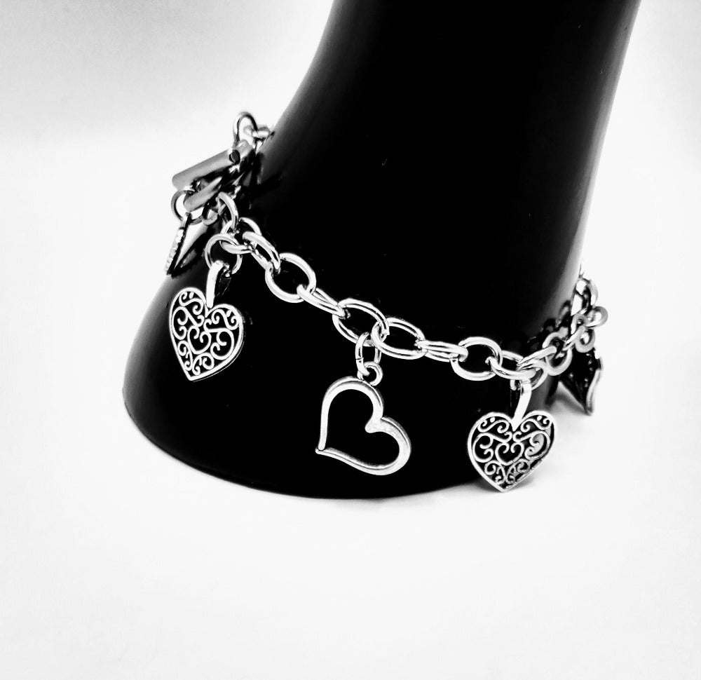 DeFit Designs BRACELET Stainless Steel Chain Link Bracelet-Stainless Steel Bracelet With Charms