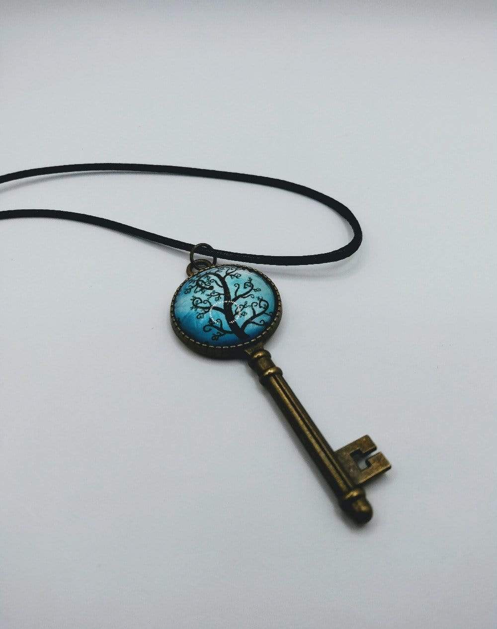 DeFit Designs Cabochon Key Necklace-Bronze Key Necklace-Cabochon Necklace