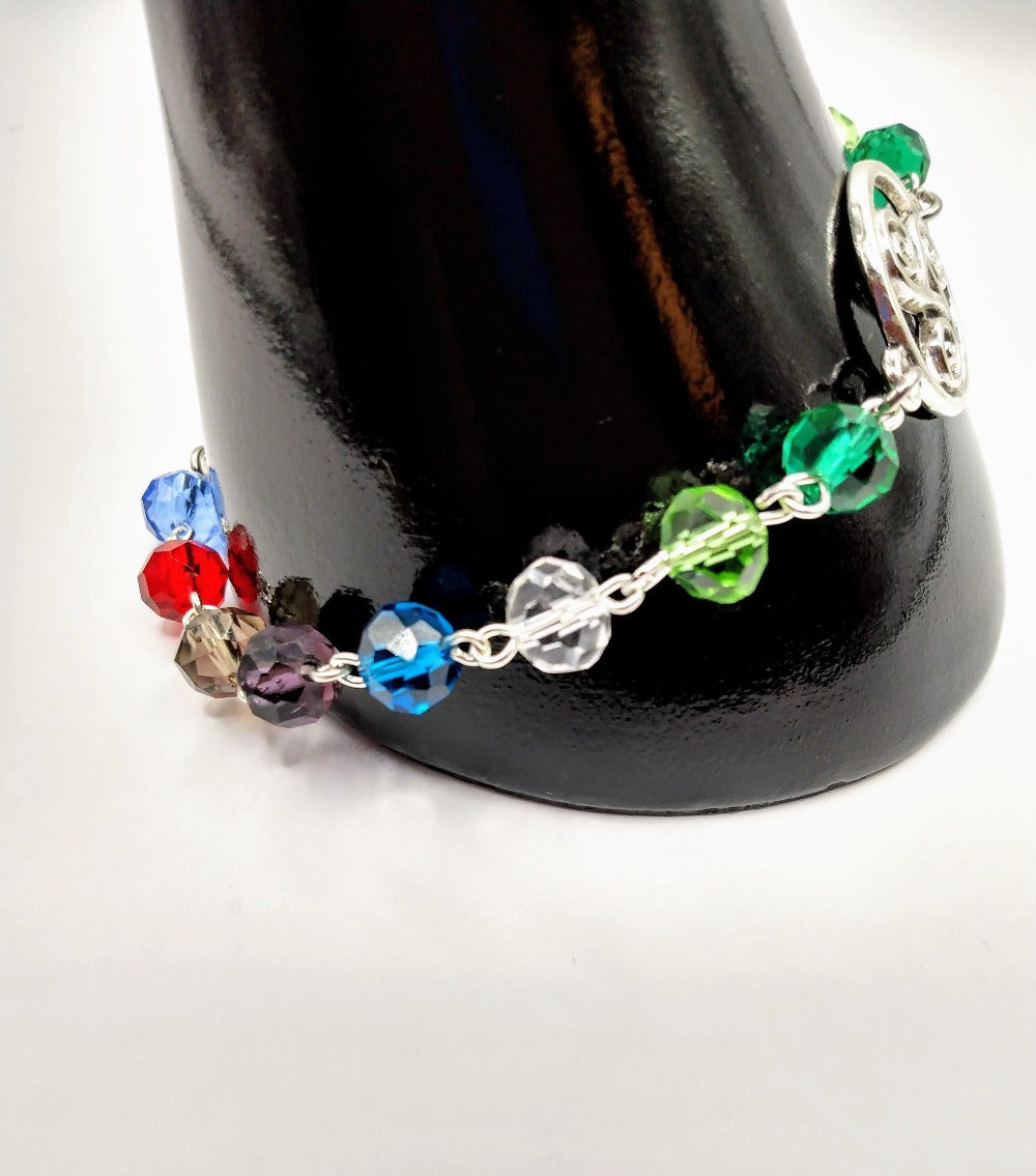 DeFit Designs Celtic Knot And Briolette Gemstone Bracelet-Celtic Knot Bracelet