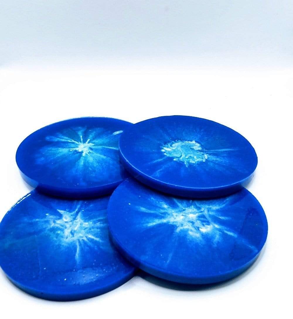 DeFit Designs Coasters Navy Blue Coaster Set-Blue And White Coaster Set-Blue Drink Coasters