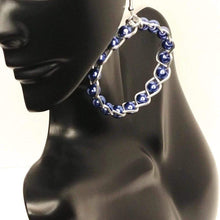 Charger l&#39;image dans la galerie, DeFit Designs Earrings Braided Wire Earrings-Wire Wrapped Beaded Earrings-Big Hoop Earrings
