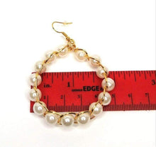 Φόρτωση εικόνας στο εργαλείο προβολής Συλλογής, DeFit Designs Earrings Copper Wire Wrapped Beaded Earrings-Gold And Pearl Earrings

