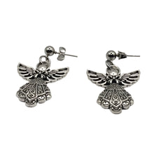 Load image into Gallery viewer, DeFit Designs Earrings Dangling Silver Angel Earrings-Angel Valentine Earrings
