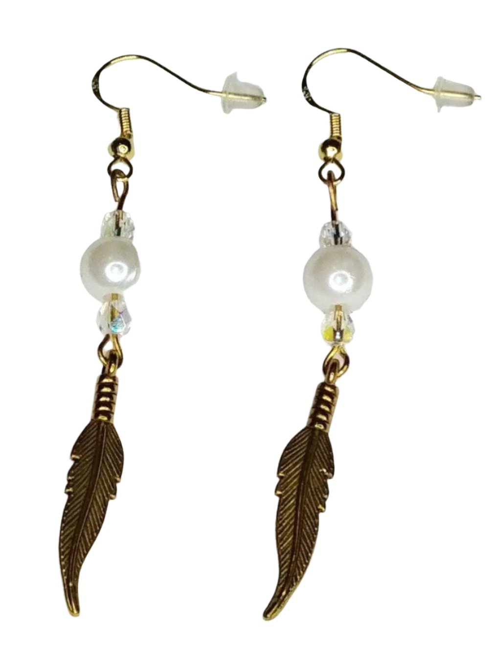 DeFit Designs Earrings Gold Dream Catcher Feather Earrings-Handmade Dream Catcher Earrings