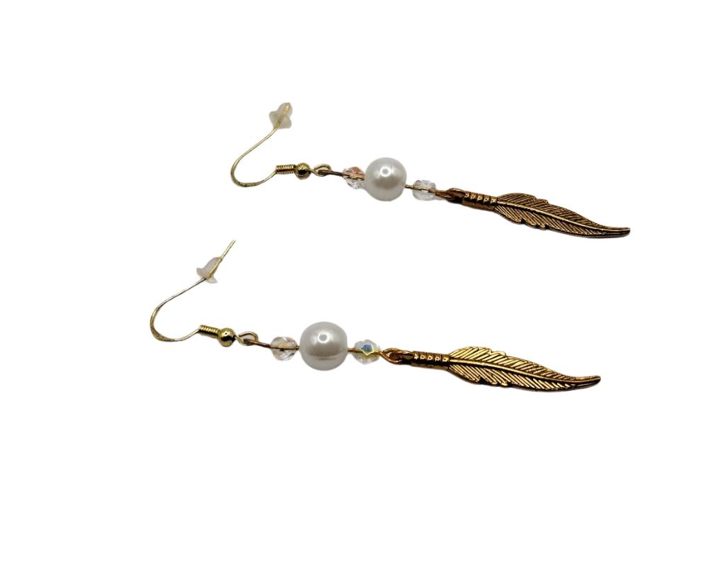 DeFit Designs Earrings Gold Dream Catcher Feather Earrings-Handmade Dream Catcher Earrings