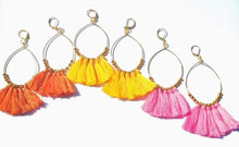 Charger l&#39;image dans la galerie, DeFit Designs Earrings Gold Tassel Hoop Earrings-Handmade-Copper Wire Hoop Earrings
