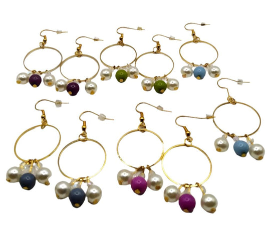 DeFit Designs Earrings Pearl And Gold Plated Hoop Earrings-Gold Small Hoop Earrings