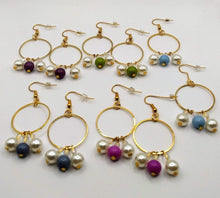Load image into Gallery viewer, DeFit Designs Earrings Pearl And Gold Plated Hoop Earrings-Gold Small Hoop Earrings
