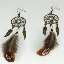 Φόρτωση εικόνας στο εργαλείο προβολής Συλλογής, DeFit Designs Earrings Pheasant Feathered Earrings-Dream Catcher Earrings
