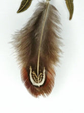 Φόρτωση εικόνας στο εργαλείο προβολής Συλλογής, DeFit Designs Earrings Pheasant Feathered Earrings-Dream Catcher Earrings
