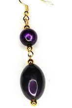 Φόρτωση εικόνας στο εργαλείο προβολής Συλλογής, DeFit Designs Earrings Purple Dangling Earrings-Oval Shaped Earrings-Drop Earrings
