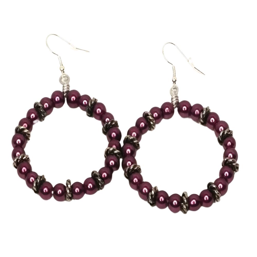 DeFit Designs Earrings Purple Hoop Earrings-Purple Dangle Earrings