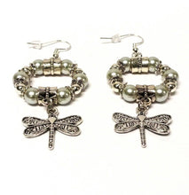 Load image into Gallery viewer, DeFit Designs Earrings Silver Silver DragonFly Hoop Earrings-DragonFly Dangle Earrings
