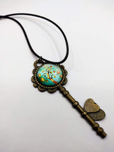 Load image into Gallery viewer, DeFit Designs Goldie Tree Of Life Cabochon Key Necklace-Bronze Key Necklace
