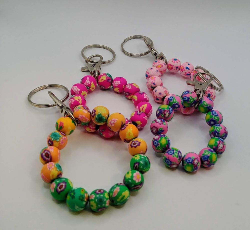 DeFit Designs Key Chains Polymer Clay Keychain-Polymer Clay Beaded Keychain