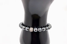 Load image into Gallery viewer, DeFit Designs Natural Hematite Gemstone Bracelet With Charm-Hematite Bracelet-3 Var
